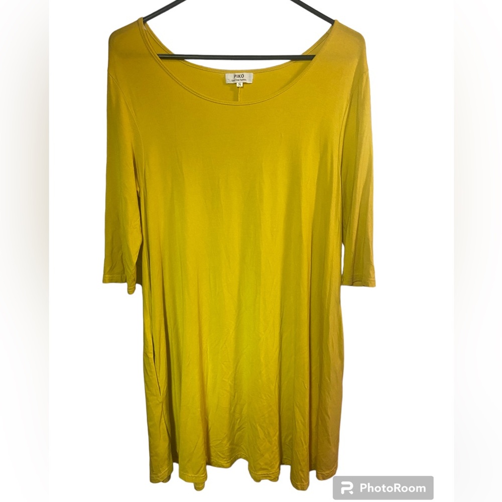 Piko Mustard golden yellow top ladies small